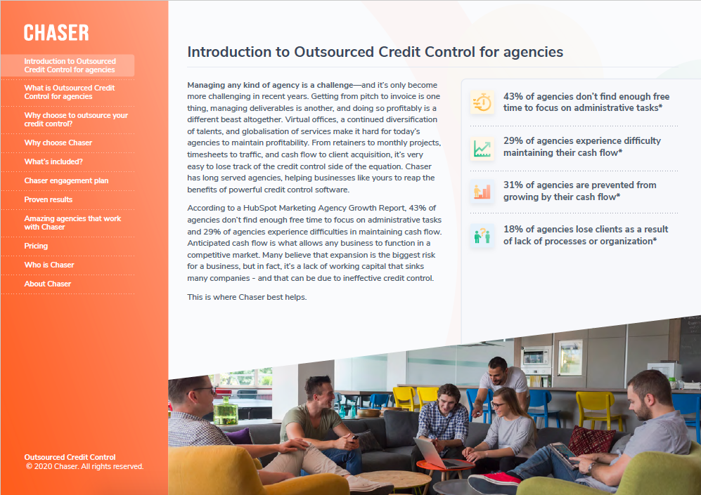 Outsourced Credit Control for agencies brochure - preview 2
