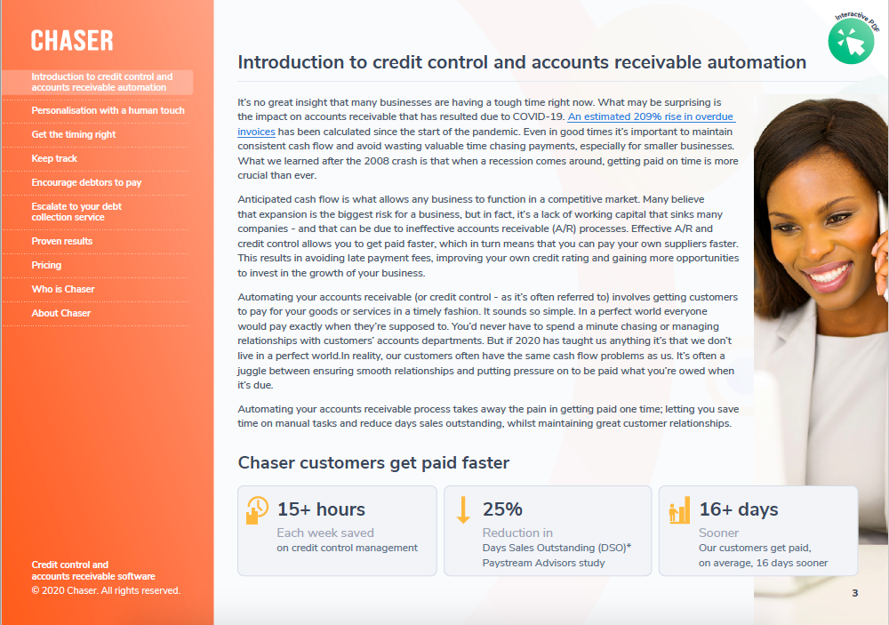 Chaser Credit control and accounts receivable software - preview 2